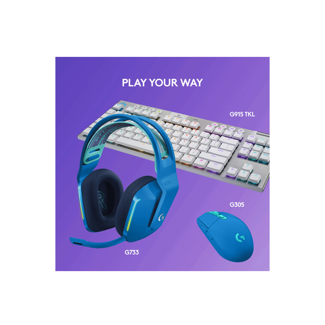 Logitech G733 LIGHTSPEED Wireless RGB Gaming Headset - Blue in Qatar Logitech G733 LIGHTSPEED Wireless RGB Gaming Headset - Blue in Qatar